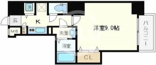 アドバンス心斎橋グランガーデン【4階】の間取り