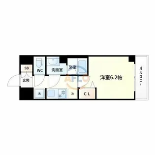 ファーストフィオーレ江坂ガーデン【5階】の間取り