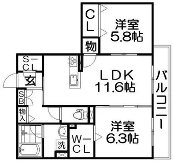 シャーメゾン エスペランサ レジデンス【302号室】の間取り