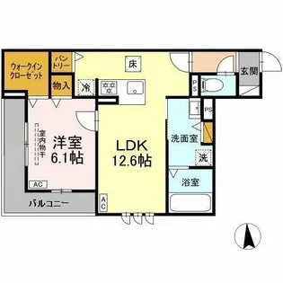 カームツリー豊橋【1階】の間取り