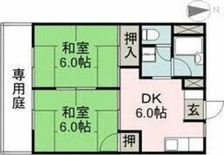 プレシードキマタ【102号室】の間取り
