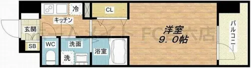 ララプレイス大阪城公園ノルド【8階】の間取り