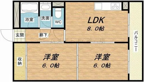 高津ゴールデンハイツ【1階】の間取り
