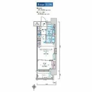 リヴシティ泉【8階】の間取り