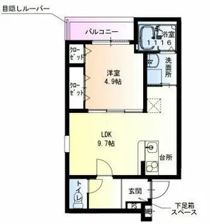 フジパレス花園中央公園南Ⅱ番館【102号室】の間取り