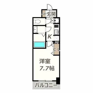 レジュールアッシュ天王寺【302号室】の間取り