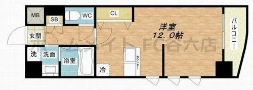 セレッソコート上本町EAST【5階】の間取り