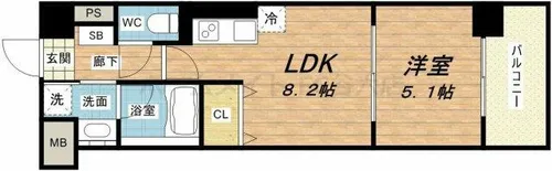 パインリッチ【9階】の間取り