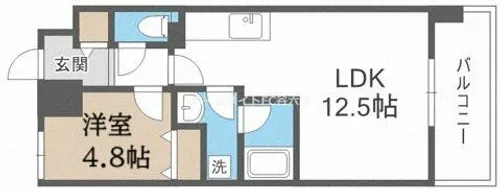 プラウディア今里【1階】の間取り