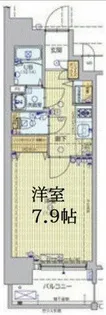 ジアコスモ谷町四丁目【7階】の間取り