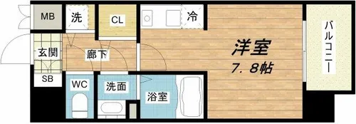 BLAU本町東【4階】の間取り