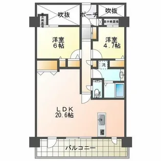 嵯峨クレセーヌ神戸西【1階】の間取り