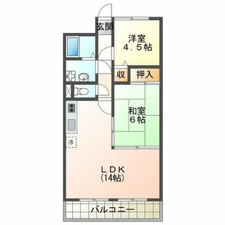 クレール塩屋【1階】の間取り