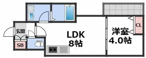 D porta girasole【3階】の間取り