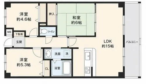 シティプラザ深江北町【2階】の間取り