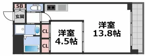 プレジオ永和ASIAN【15階】の間取り