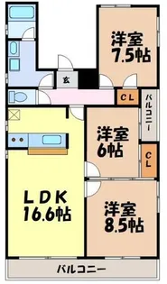 SUNNY・SIDEⅢ【2階】の間取り