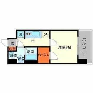 T’s SQUARE 大阪城【5階】の間取り