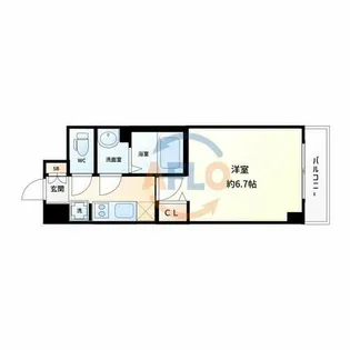 ArtizA淡路【7階】の間取り