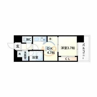 EL-Sia Shin-Osaka【6階】の間取り