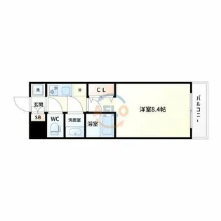 スプランディッド十三本町【12階】の間取り