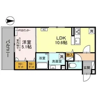 vogue京都桂【1階】の間取り