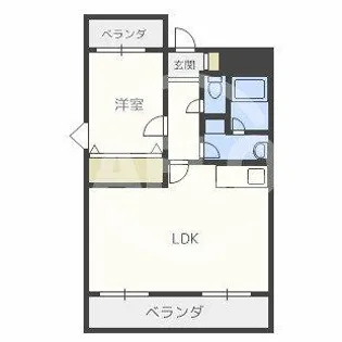 サウスパラジェ【9階】の間取り