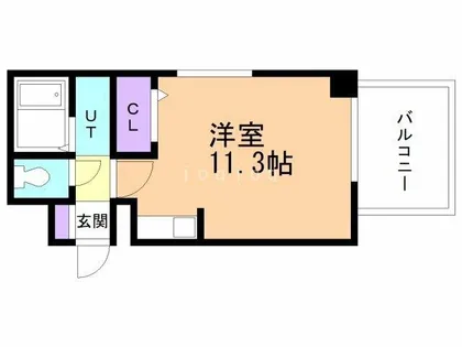 ハウスオブリザ北23条【4階】の間取り