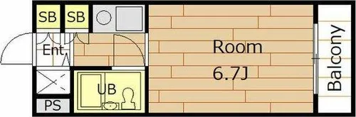 ラ・ハイール住吉【4階】の間取り