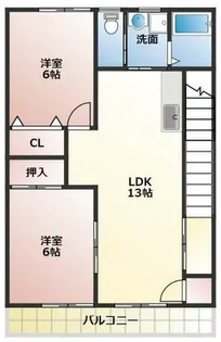 フレグラントパルC【2階】の間取り