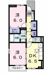ル・シアン Ⅱ【1階】の間取り