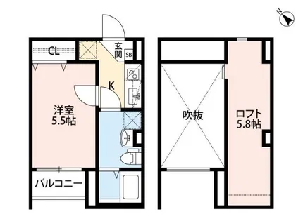 サンクス東須磨【1階】の間取り