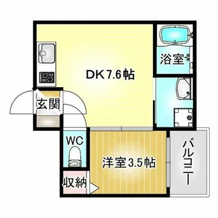 サングラン松原天美【2階】の間取り