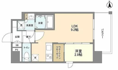 1LDKの間取り画像