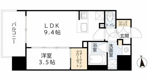 シーズンフラッツ福島【5階】の間取り