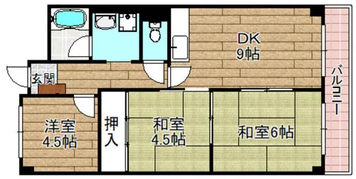 高槻センチュリーマンション【425号室】の間取り