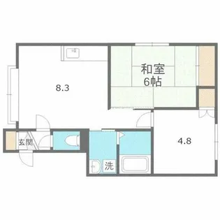 パレス木下【2階】の間取り