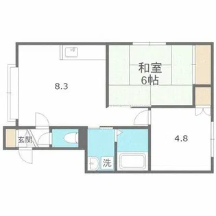 パレス木下【2階】の間取り