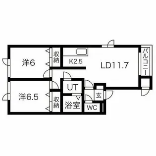 カーサ星置【2階】の間取り