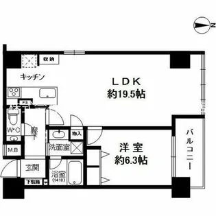 クオン四条柏屋町【7階】の間取り