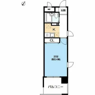 ウェルブ六甲道3番街4番館【7階】の間取り