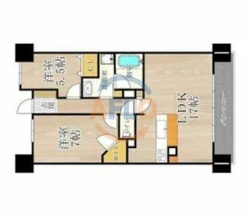 CITY SPIRE難波グレイス【13階】の間取り