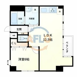 B・LIBERI【5階】の間取り