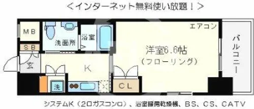 エイペックス南堀江【7階】の間取り