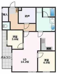 カーサ千里山【2階】の間取り
