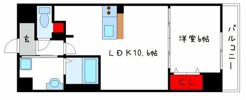 レジデンス久宝寺【3階】の間取り