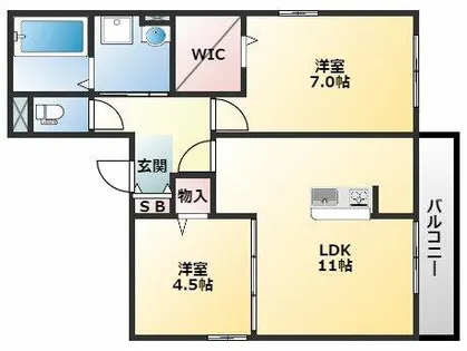 桜collina【3階】の間取り