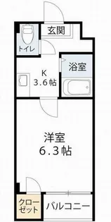 プレミアム福島【9階】の間取り
