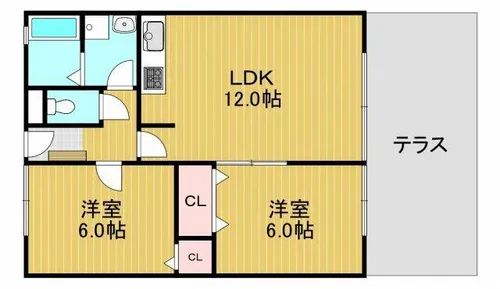 丸元ハイツ【1階】の間取り