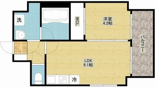 ノルデンタワー南森町プレミアム【19階】の間取り